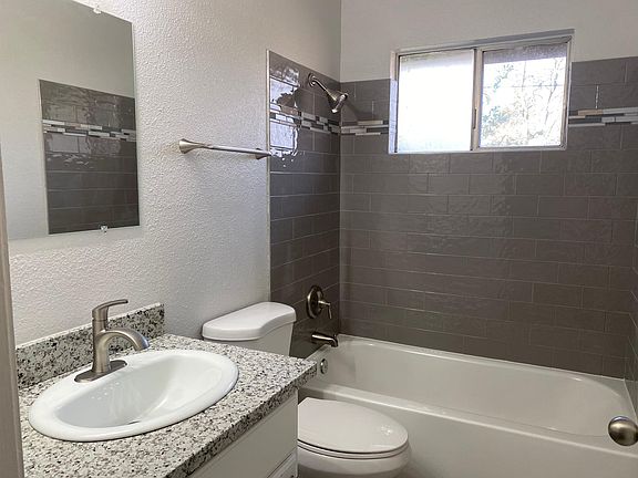 Remodeled bathroom with neutral colors