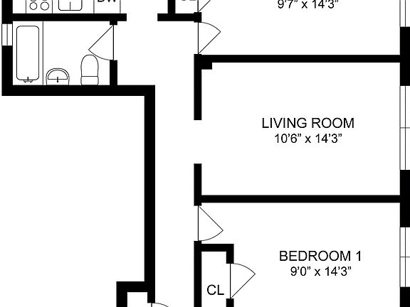 2nd image of 414 W 44th St APT 1F