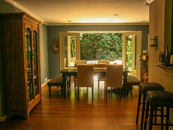 French doors open to terrace