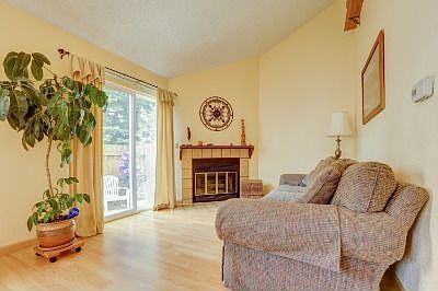 Living room extends onto patio