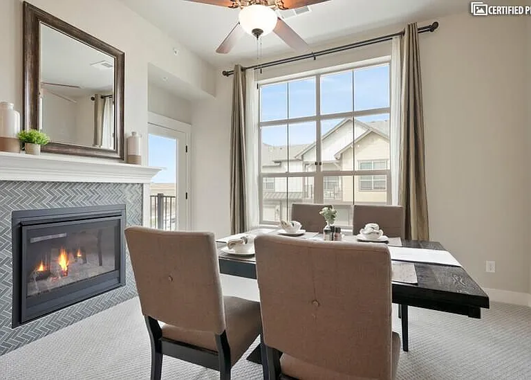 Dining table expands to seat up to 8 people if needed!