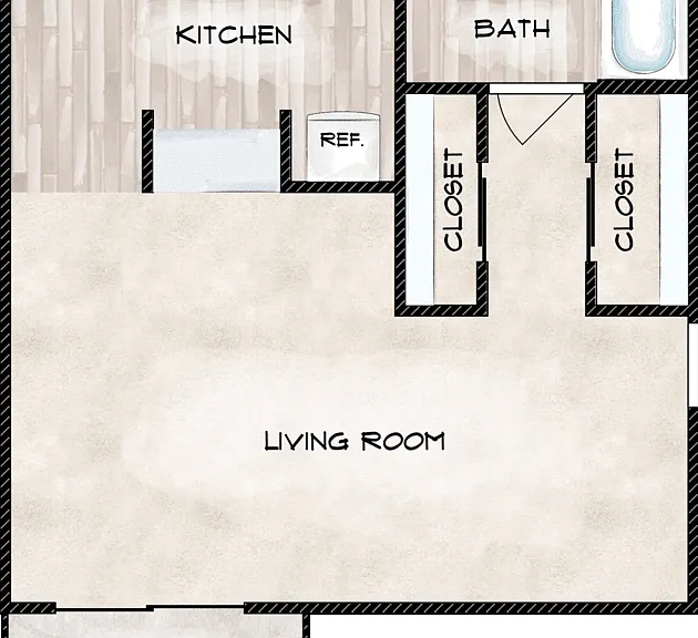 Studio Floorplan Diagram
