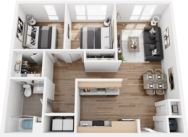 Floor plan Two-Bedroom