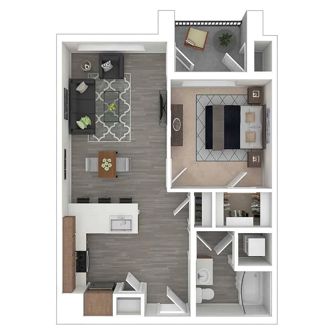 Floor plan 1X1-A