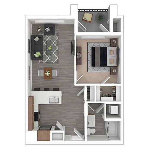 Floor plan 1X1-A