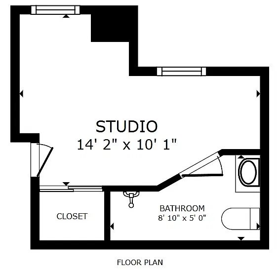 Floor plan Corner Studio