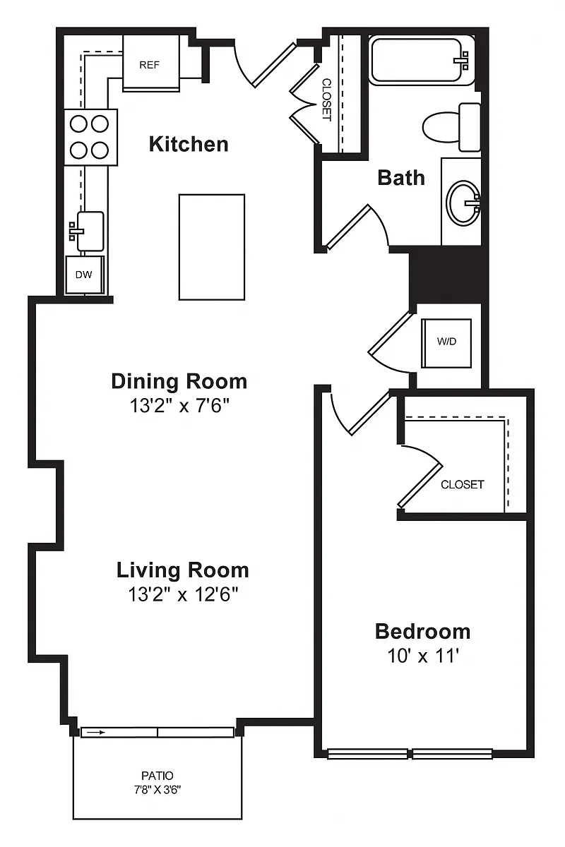 Floor plan A22 1Bed1
