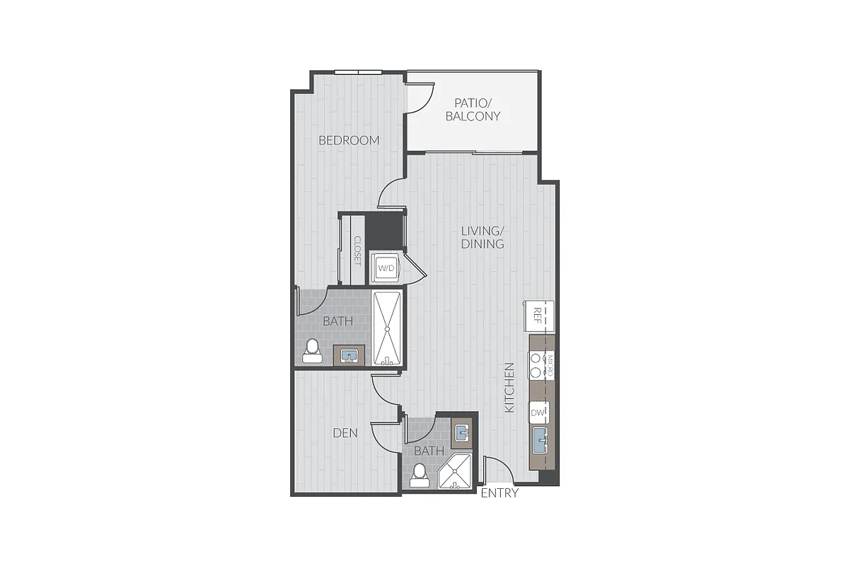 Floor plan Plan 1M + Den