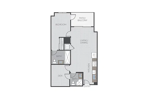 Floor plan Plan 1M + Den