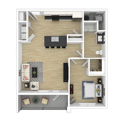 Floor plan 1 Bedroom