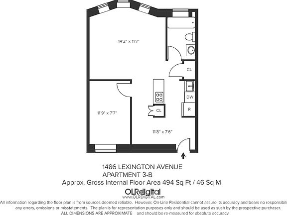 2nd image of 1484-1486 Lexington Ave #3B