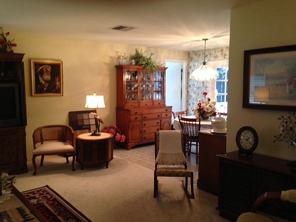 Living room and dining room