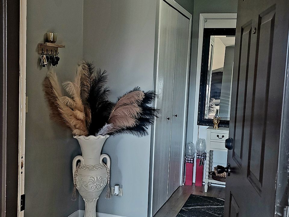 Entrance hallway with large coat closet