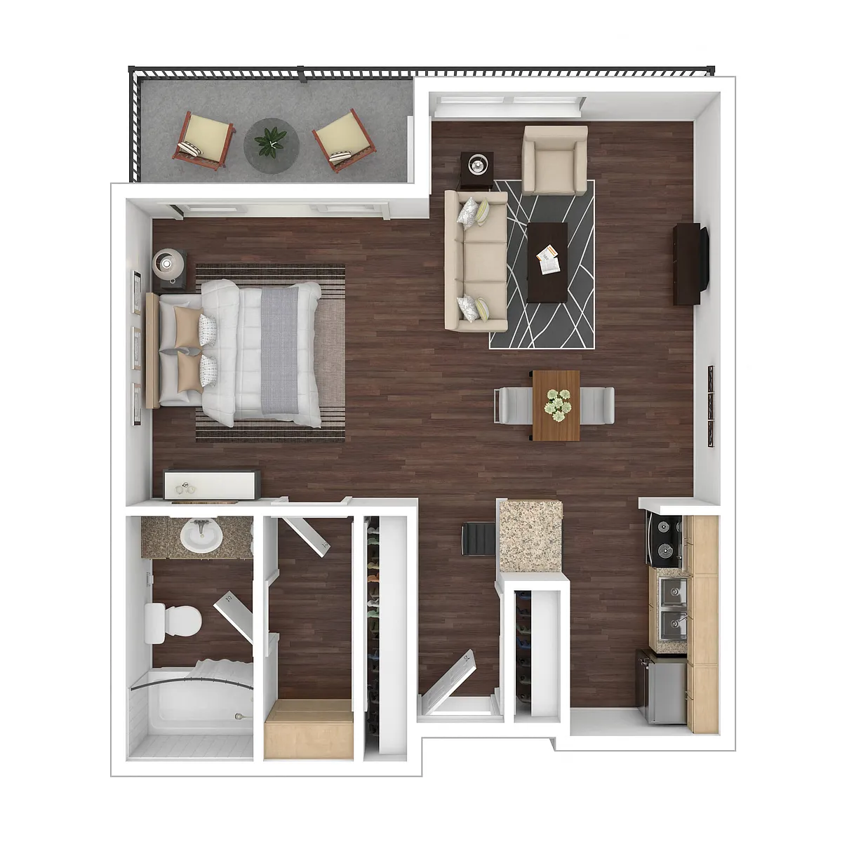 Floor plan 1S - The Tides at Marina Harbor