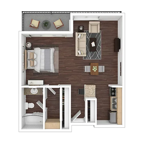 Floor plan 1S - The Tides at Marina Harbor