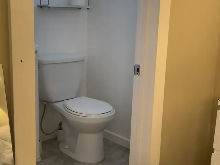 Private bathroom with shower in Downstairs suite. Private entrance