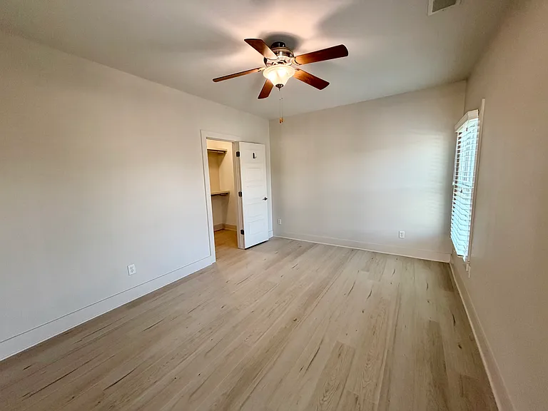 The fourth bedroom on the third level also has a very large walk-in closet