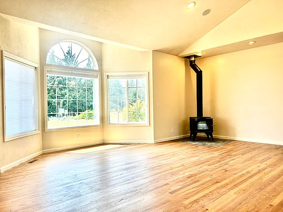 Living Room with new wood burning stove