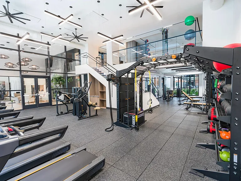 Break a sweat or switch up your routine in the expansive two-story fitness center.