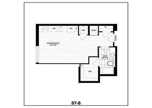 Floor plan Studio-B