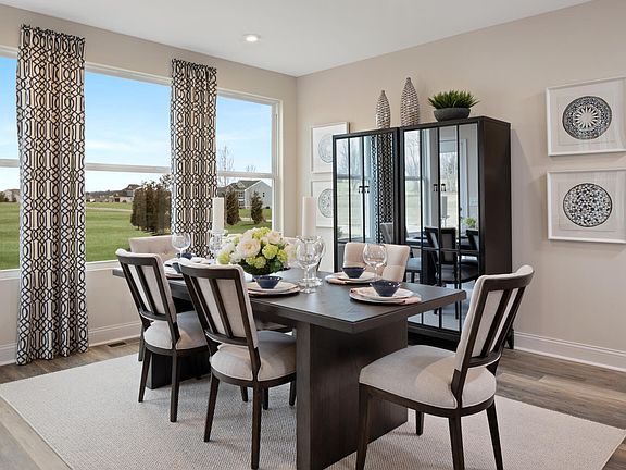 Dining room with table for six