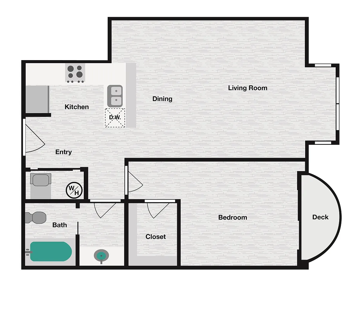 Floor plan 1x1A