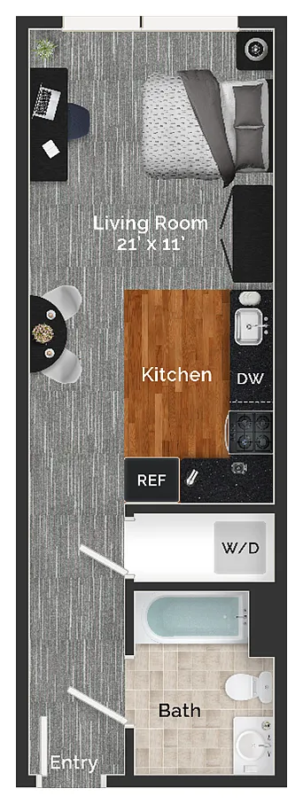 Floor plan 11 STUDIO - 1 BATH