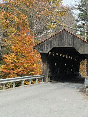 View of covered bridge
