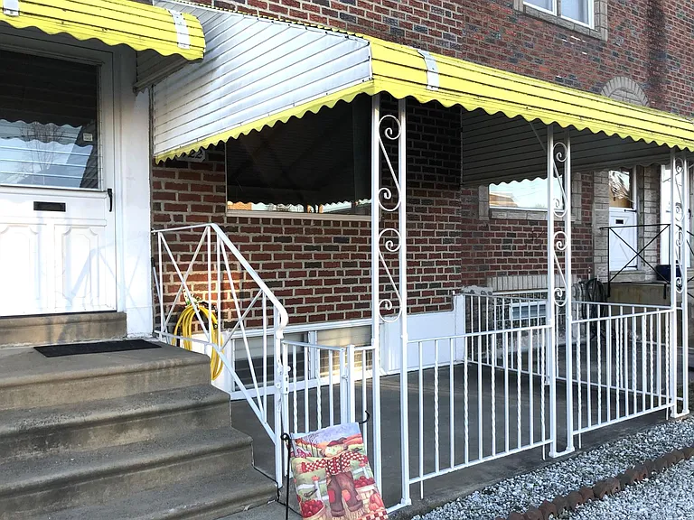 large covered front patio