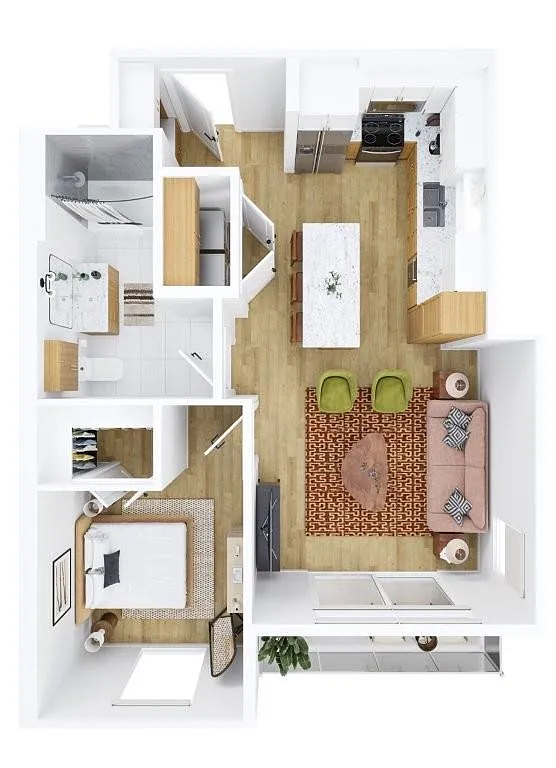 Floor plan 1X1 C