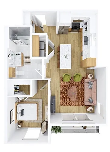 Floor plan 1X1 C
