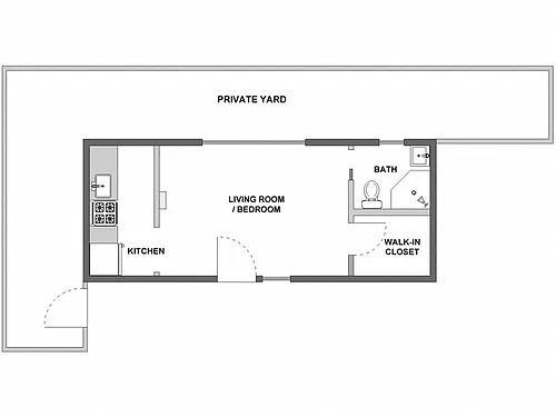 Floor plan Studio: Type B