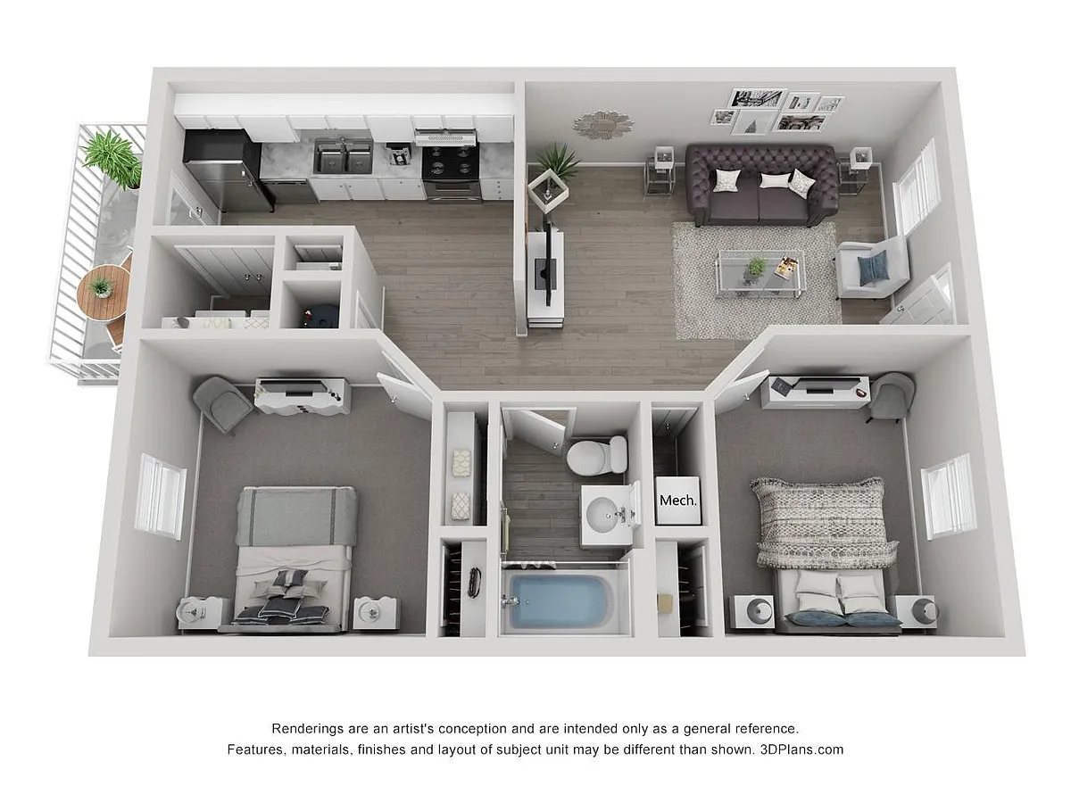 Floor plan Two Bedroom