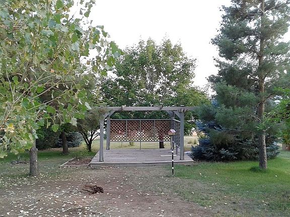 Pergola and fire pit