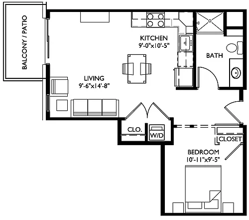 Floor plan Luxe Studio Plans