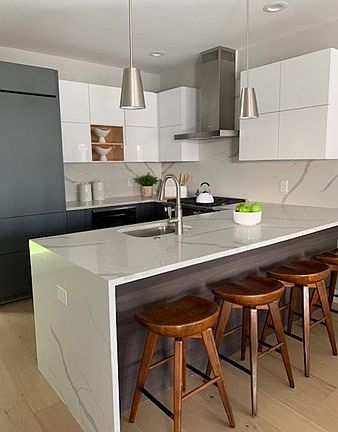 Kitchen with high end appliances and built in for a luxurious look and feel