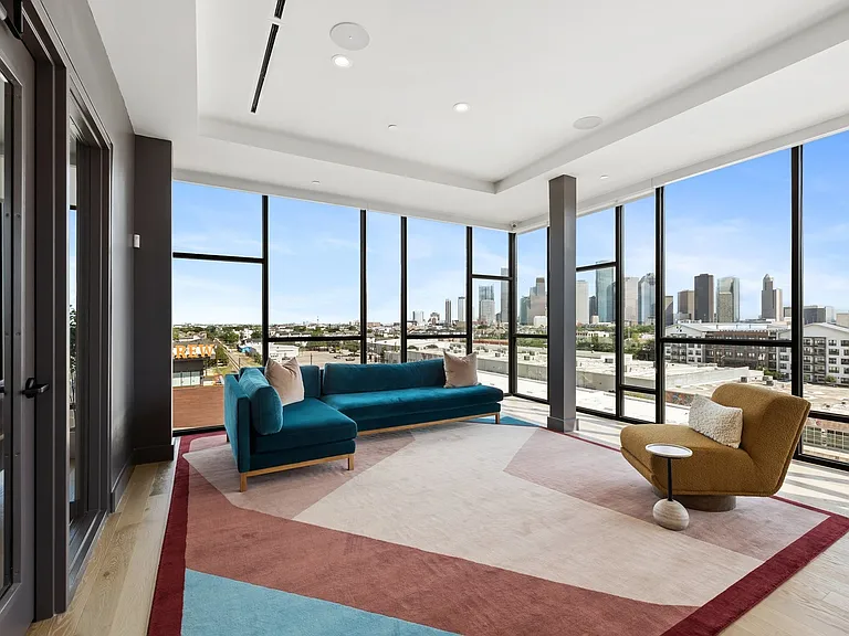 Sky Lounge with Houston Skyline