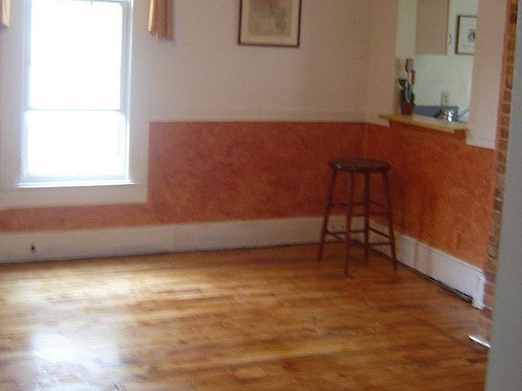 dining room with restored original hardwood floor