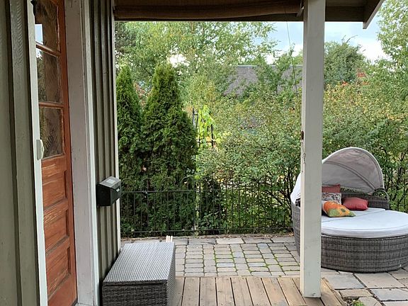 Front deck looking onto front paver patio