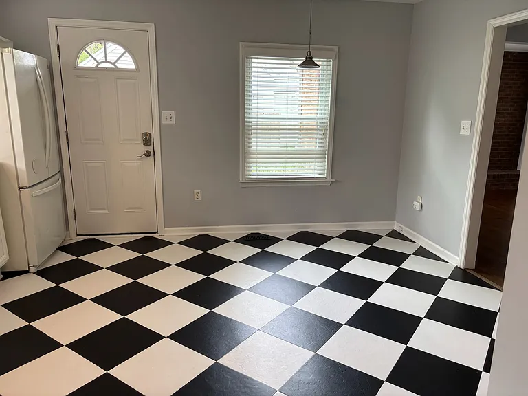 Kitchen view to side door