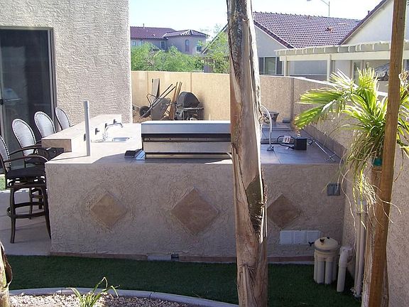 New outdoor kitchen