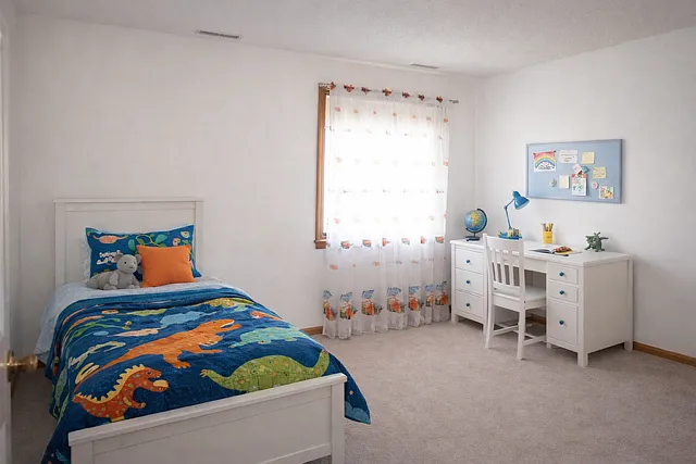 virtually staged kids bedroom