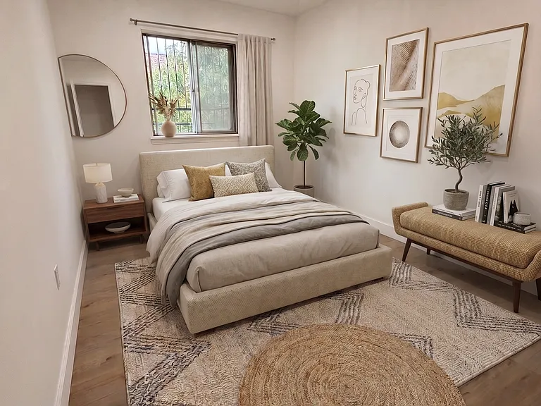 Bedroom 2- This room has been virtually staged using AI to help visualize its layout and design potential.