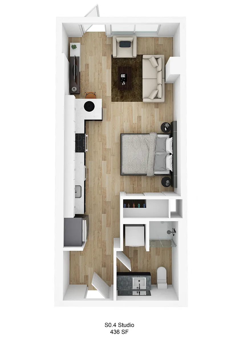 Floor plan Huron S0.4 (Studio)