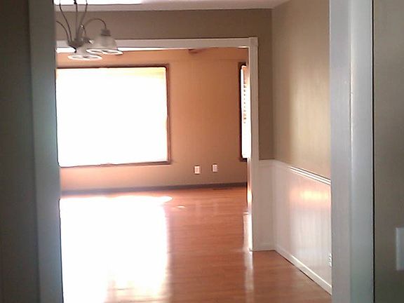 Look from front rear through dining area
