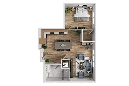Floor plan 1X1 B