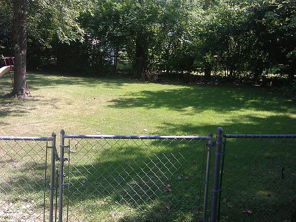 Large fenced backyard