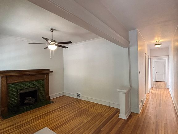 Living Room with non functioning Decorative Fireplace