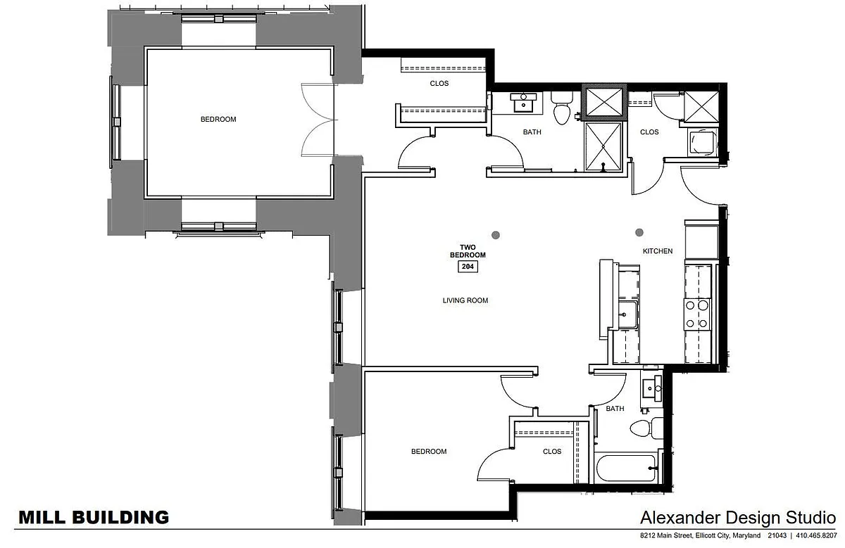 Floor plan 2 Bedroom 2 Bath