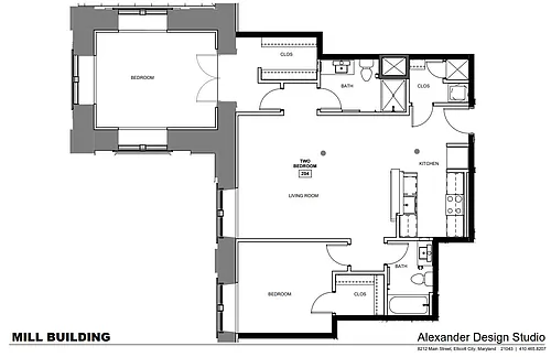 Floor plan 2 Bedroom 2 Bath